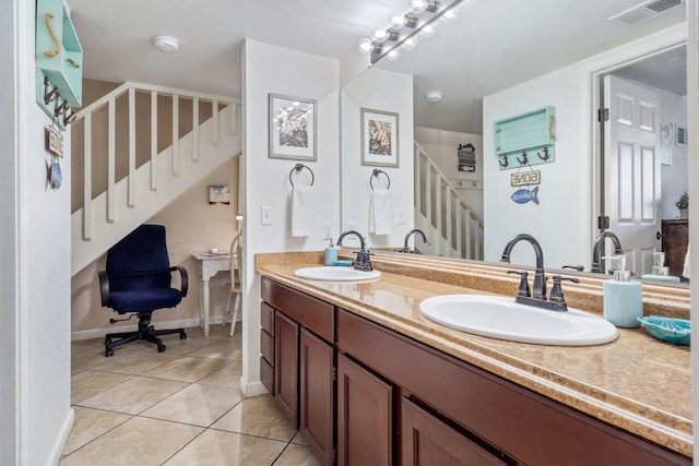 440 Fall Creek Dr Unit 7, Branson, MO 65616 - full bath with double vanity, tile patterned floors, and a shower stall