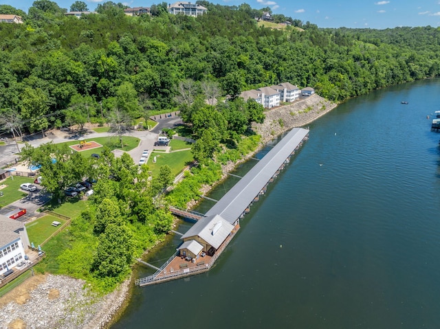 440 Fall Creek Dr Unit 7, Branson, MO 65616 - aerial view of a nearby body of water and a heavily wooded area