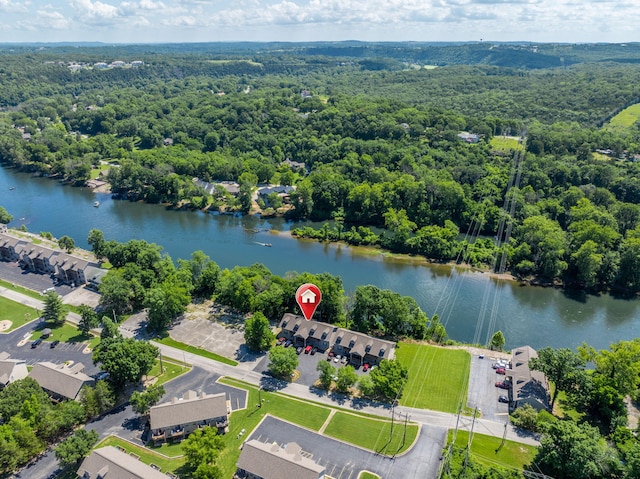 440 Fall Creek Dr Unit 7, Branson, MO 65616 - drone / aerial view of a large body of water and a heavily wooded area