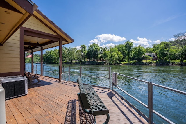 440 Fall Creek Dr Unit 7, Branson, MO 65616 - dock area featuring a water view and view of wooded area