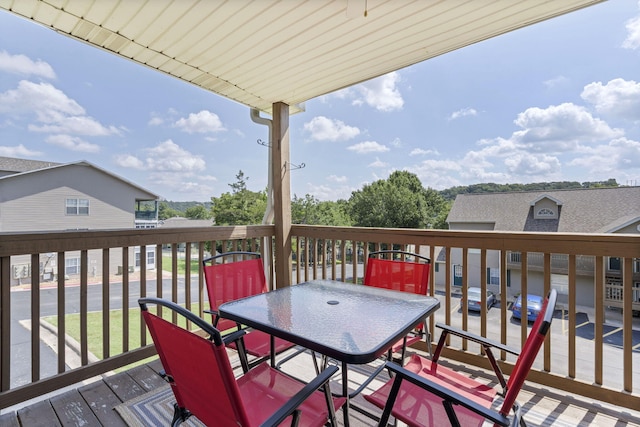 530 Abby Ln Unit 5, Branson, MO 65616 - wooden deck featuring outdoor dining space