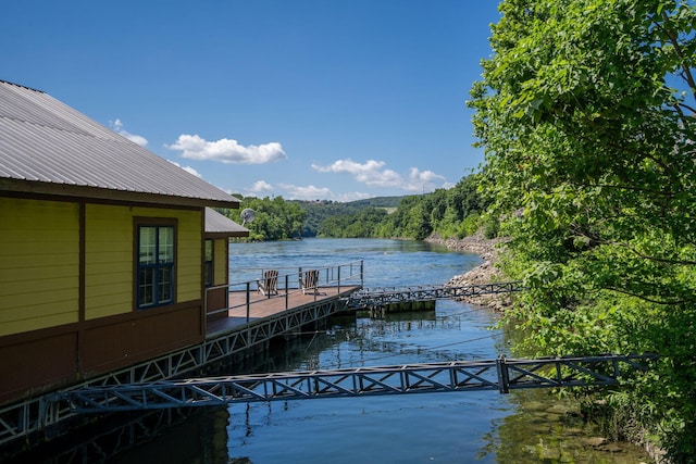 530 Abby Ln Unit 5, Branson, MO 65616 - dock area featuring a water view and a forest view