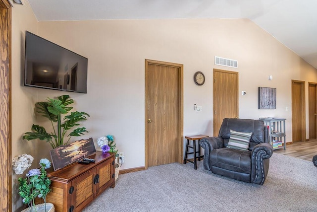 27 Blue Bird Way Unit 5, Branson, MO 65616 - living area with lofted ceiling and carpet