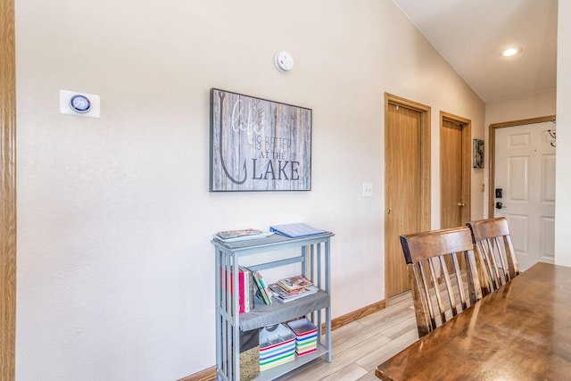 27 Blue Bird Way Unit 5, Branson, MO 65616 - dining room with light wood-style flooring, vaulted ceiling, and recessed lighting