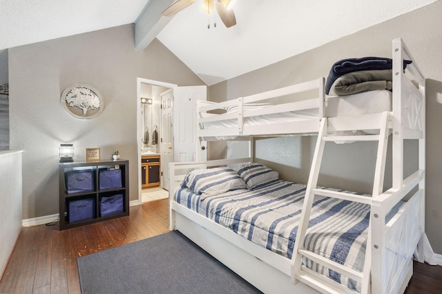 1 Memory Ln Unit 5, Branson, MO 65616 - bedroom with hardwood / wood-style floors, ceiling fan, and ensuite bathroom