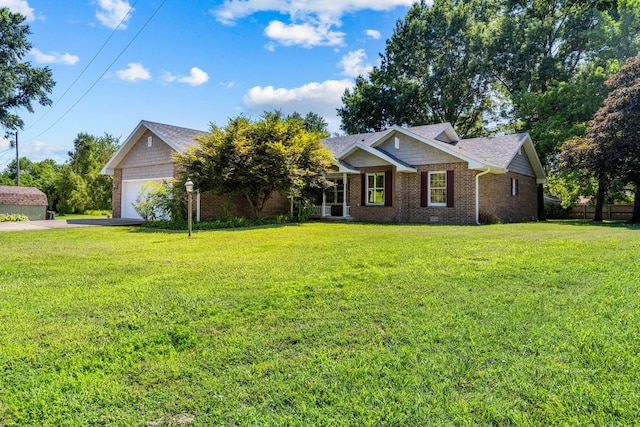 641 N Park Pl, Bolivar, MO 65613 - view of front facade with brick siding, a garage, driveway, and roof with shingles