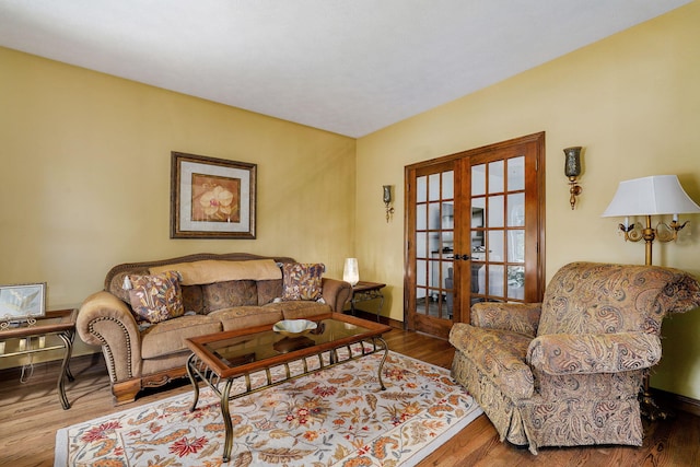 3449 S Woodstock Dr, Springfield, MO 65809 - living room with french doors and wood finished floors