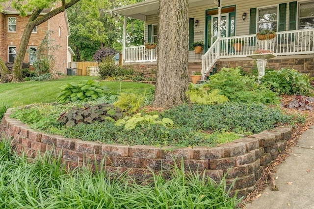 3449 S Woodstock Dr, Springfield, MO 65809 - view of yard featuring covered porch