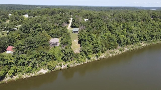 25419 County Road 327, Urbana, MO 65767 - aerial overview of property's location featuring a heavily wooded area and a nearby body of water