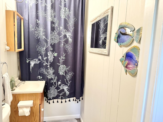 25419 County Road 327, Urbana, MO 65767 - bathroom with vanity and a shower with shower curtain