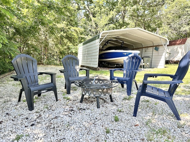 25419 County Road 327, Urbana, MO 65767 - view of yard with an outdoor fire pit
