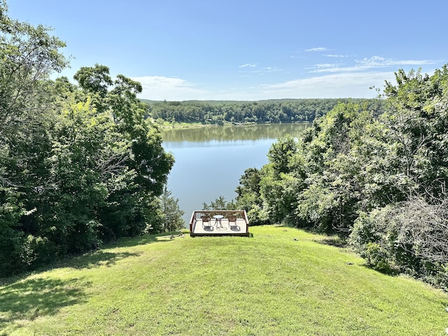 25419 County Road 327, Urbana, MO 65767 - water view with a heavily wooded area
