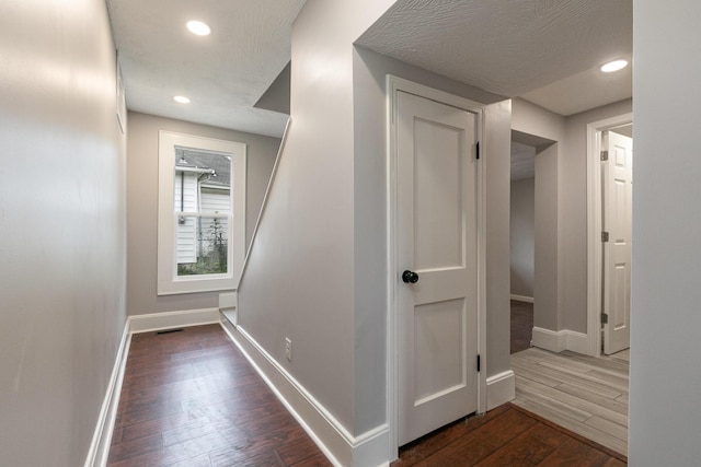 720 W Mount Vernon St, Springfield, MO 65806 - hall with dark wood-type flooring and recessed lighting