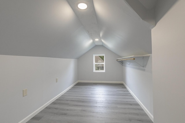 720 W Mount Vernon St, Springfield, MO 65806 - additional living space featuring light wood-type flooring, vaulted ceiling, and recessed lighting