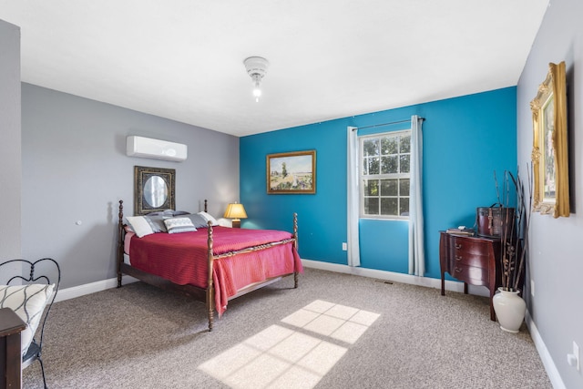 531 Plateau Dr, Marshfield, MO 65706 - carpeted bedroom with a wall unit AC and baseboards