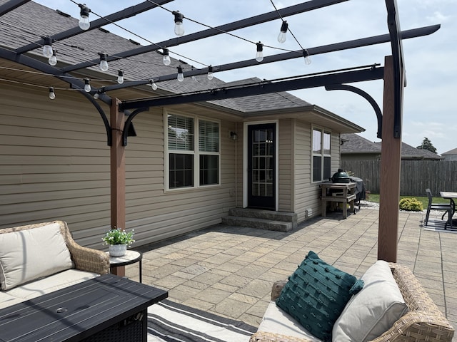 1129 S Erika Ave, Springfield, MO 65802 - view of patio with a pergola, grilling area, and entry steps