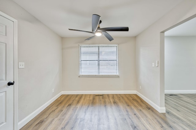 210 N Cedarbrook Ave, Springfield, MO 65802 - spare room featuring wood finished floors and ceiling fan