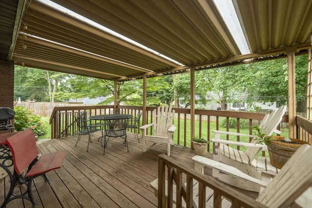 1820 E Jacqueline St, Springfield, MO 65804 - deck featuring outdoor dining area and a fenced backyard