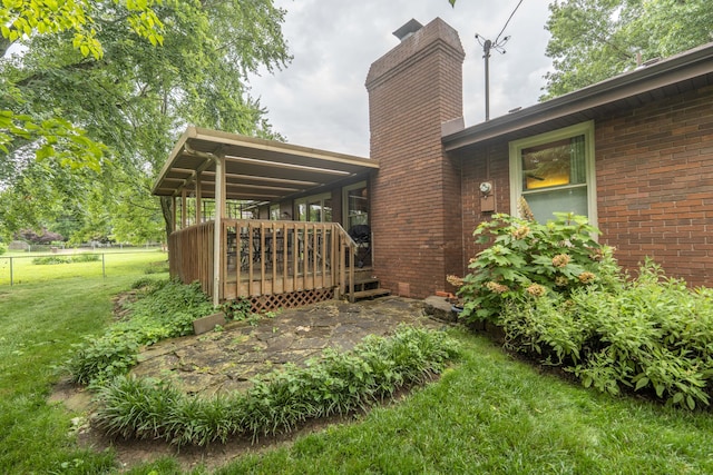 1820 E Jacqueline St, Springfield, MO 65804 - view of yard with a wooden deck