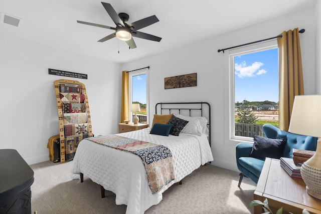 858 E Edenmore Cir, Nixa, MO 65714 - bedroom featuring carpet and a ceiling fan