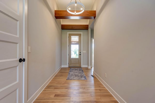 6059 S Clay Ave, Springfield, MO 65810 - doorway to outside featuring light wood finished floors and baseboards