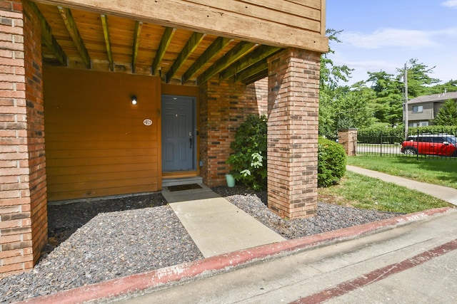 3440 S Delaware Ave Unit 114, Springfield, MO 65804 - doorway to property with brick siding