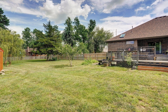 311 Northview Rd, Nixa, MO 65714 - view of yard featuring a wooden deck