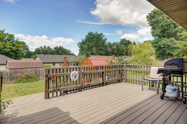 311 Northview Rd, Nixa, MO 65714 - deck featuring a fenced backyard and grilling area