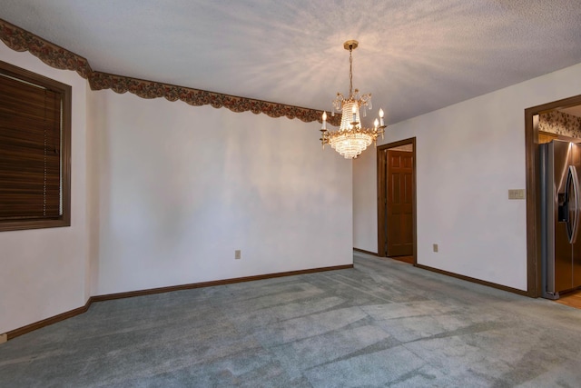3501 E Cooper Blvd, Springfield, MO 65802 - empty room featuring a chandelier and carpet flooring