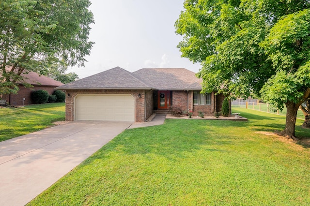 1007 Bryce Ln, Nixa, MO 65714 - single story home featuring an attached garage, concrete driveway, a shingled roof, and brick siding