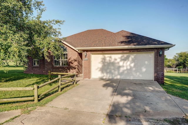 287 N Metzletein Rd, Billings, MO 65610 - view of front of property with brick siding, driveway, a garage, and roof with shingles