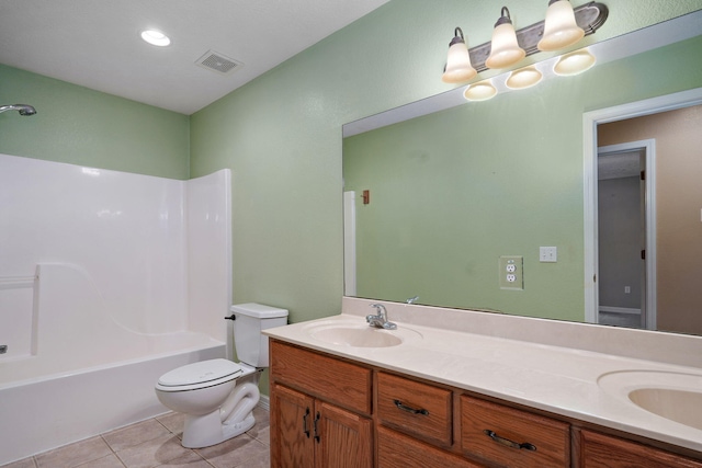 287 N Metzletein Rd, Billings, MO 65610 - bathroom with double vanity, tile patterned floors, and  shower combination