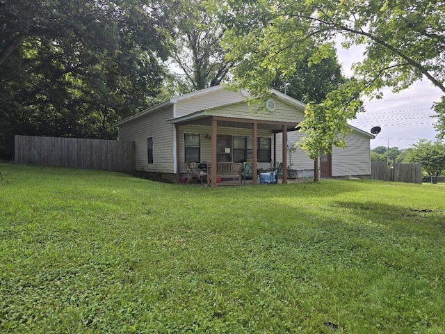 445 Monroe St, Thayer, MO 65791 - back of house featuring covered porch