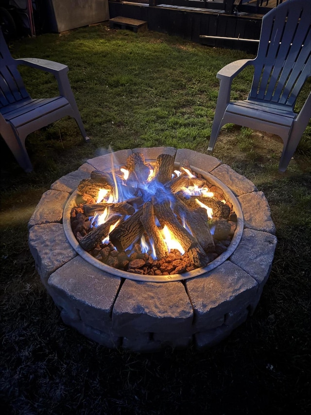 1908 Hazel St, Carthage, MO 64836 - exterior view of a fire pit