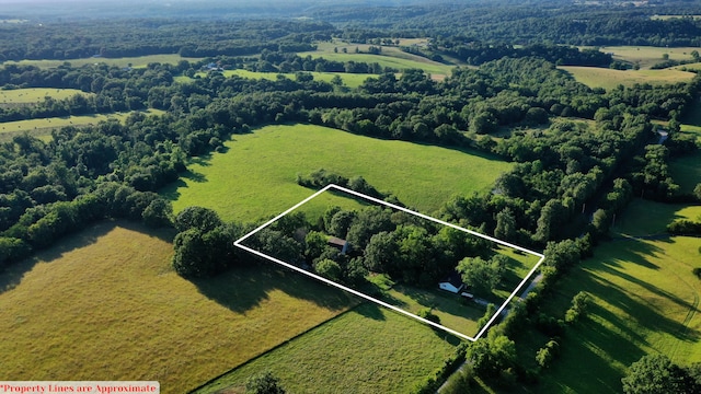 595 Johns Ford Rd, Sparta, MO 65753 - overview of rural landscape featuring property parcel outlined