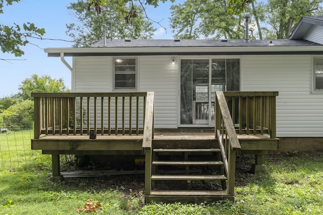595 Johns Ford Rd, Sparta, MO 65753 - back of house with a deck