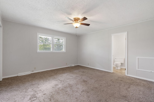 595 Johns Ford Rd, Sparta, MO 65753 - unfurnished room featuring ceiling fan, carpet, and a textured ceiling