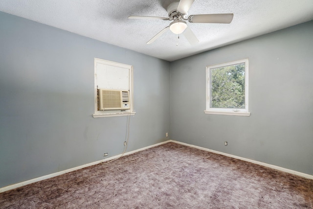 1311 S 9th St, Ozark, MO 65721 - empty room featuring a ceiling fan, a textured ceiling, carpet floors, and cooling unit