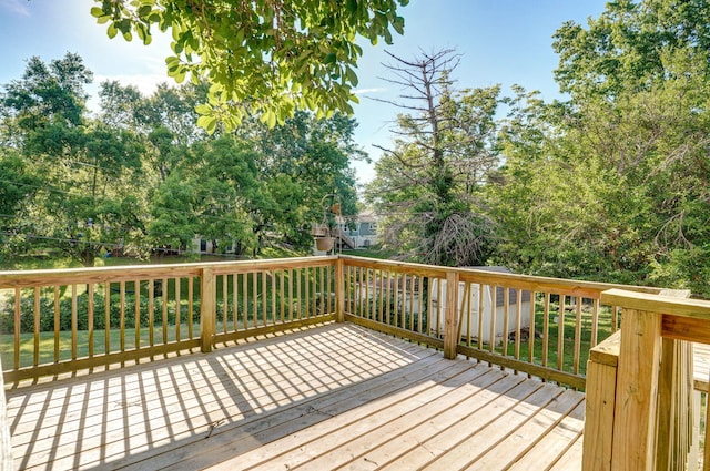 1311 S 9th St, Ozark, MO 65721 - deck with view of scattered trees