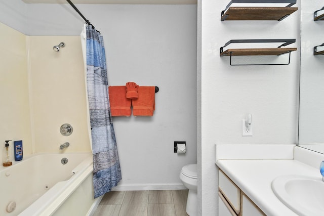 123 Bunker Ridge Dr Unit 7, Branson, MO 65616 - bathroom with vanity and a combined bath / shower with jetted tub