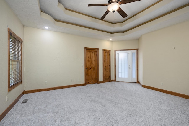 1225 W Wildcherry St, Ozark, MO 65721 - carpeted empty room featuring a ceiling fan and recessed lighting