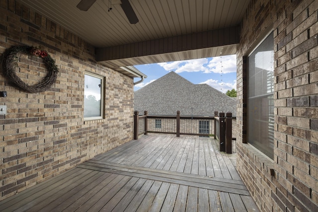 1225 W Wildcherry St, Ozark, MO 65721 - deck with a ceiling fan