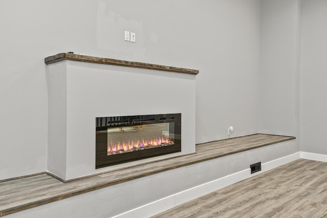 3918 Bowen Creek Rd, Niangua, MO 65713 - detailed view of a glass covered fireplace and wood finished floors
