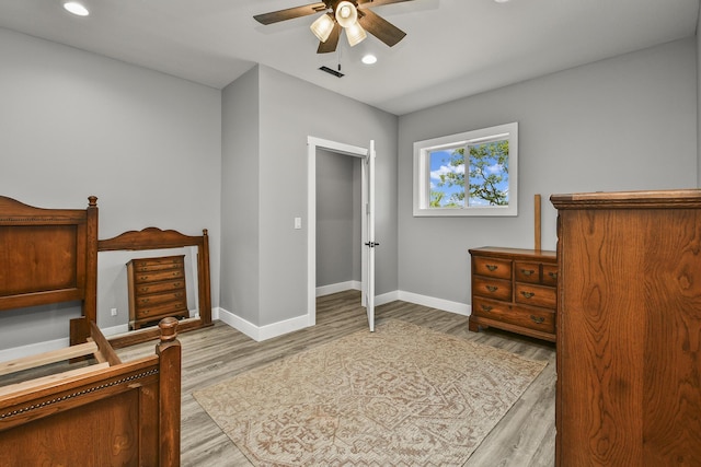 3918 Bowen Creek Rd, Niangua, MO 65713 - bedroom featuring wood finished floors, recessed lighting, and ceiling fan