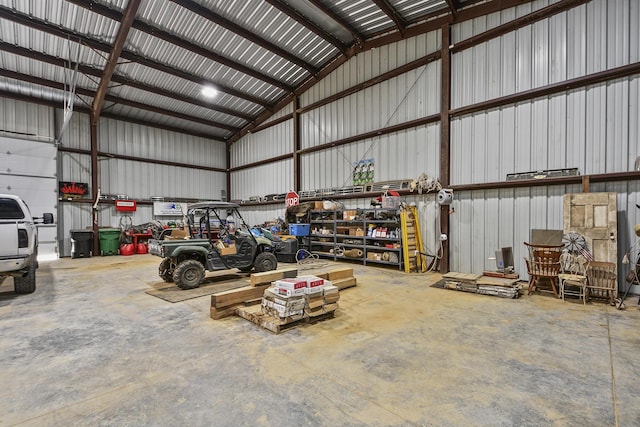 3918 Bowen Creek Rd, Niangua, MO 65713 - garage featuring metal wall