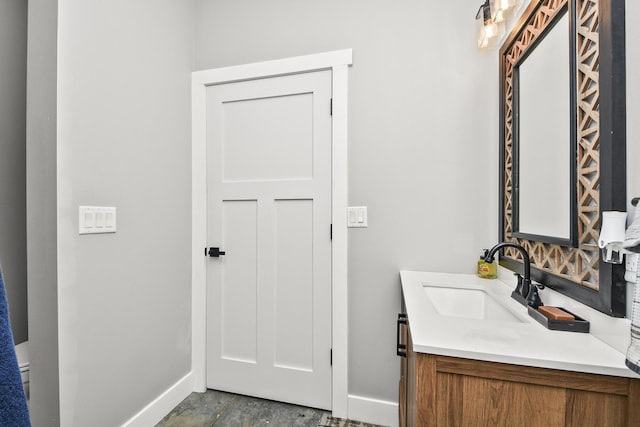 3918 Bowen Creek Rd, Niangua, MO 65713 - half bathroom featuring baseboards and vanity