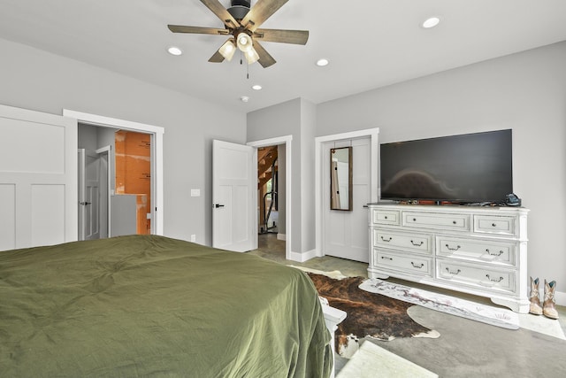 3918 Bowen Creek Rd, Niangua, MO 65713 - bedroom featuring recessed lighting and a ceiling fan