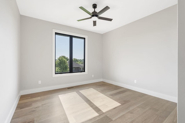 1632 Marlowe Ave, Springfield, MO 65802 - spare room featuring light wood-style flooring and ceiling fan