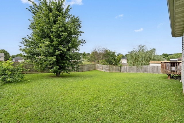 1300 W Robin St, Ozark, MO 65721 - fenced backyard with a wooden deck