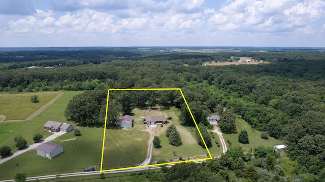 163 Hidden Hollow Dr, Marshfield, MO 65706 - aerial overview of property's location with property boundaries highlighted